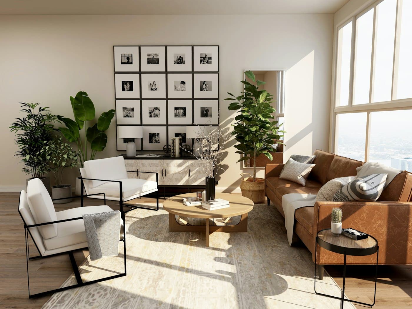 Open-plan home interior with living and dining areas