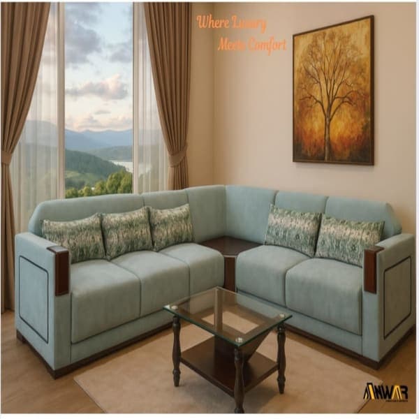 Modern L-Shaped Sectional Sofa Set