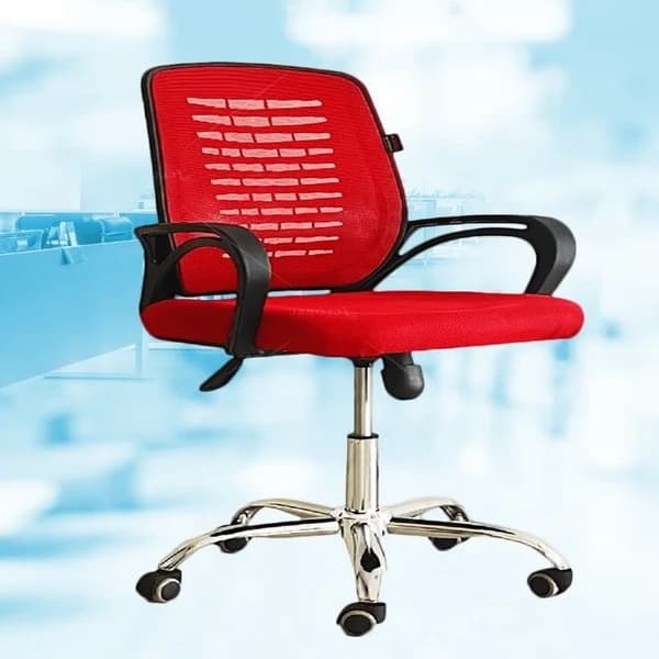 Premium Ergonomic Red Mesh Office Chair