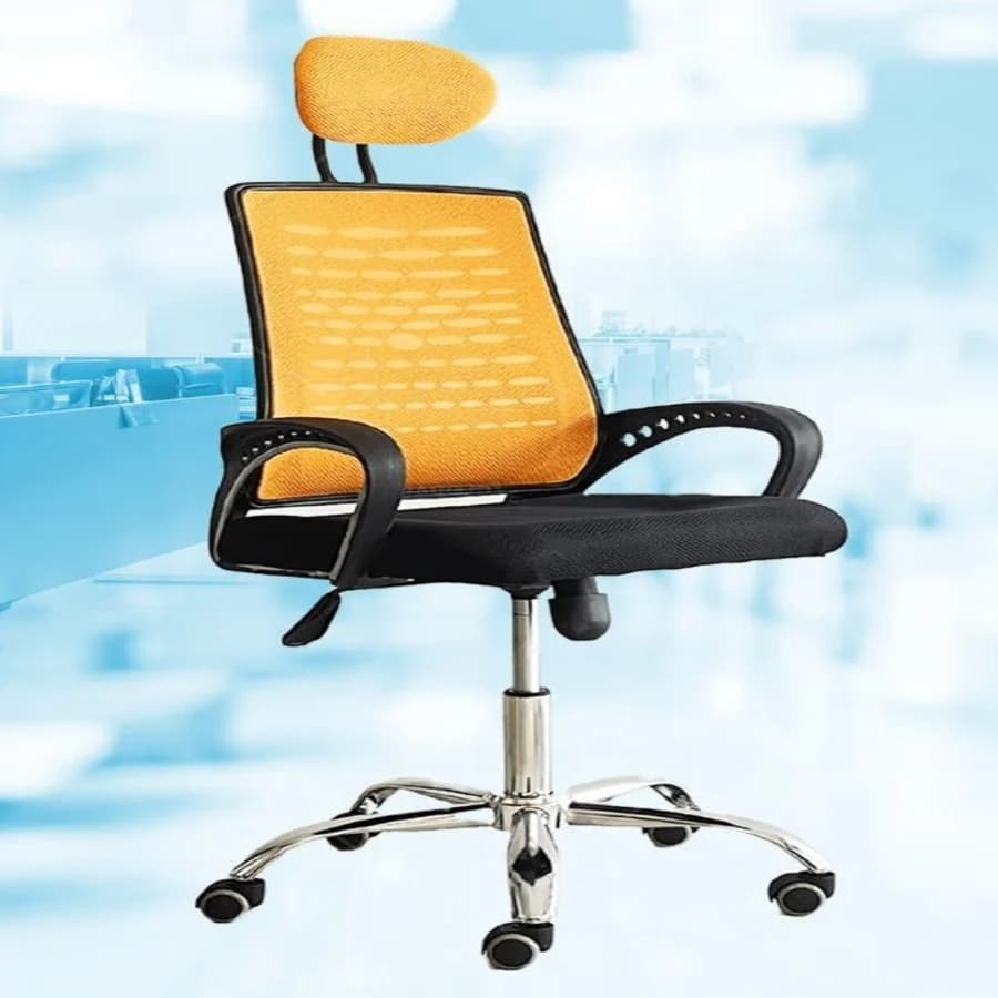 Premium Ergonomic Orange Mesh Office Chair